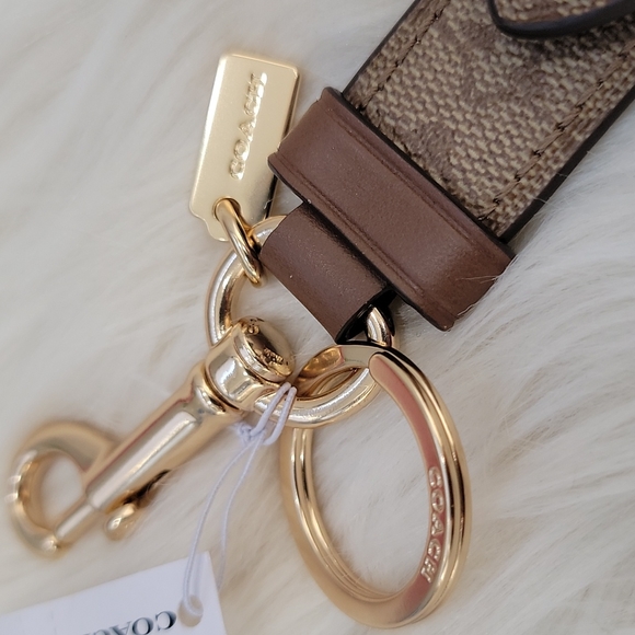 Coach Accessories Coach Trigger Snap Bag Charm In Signature Canvas